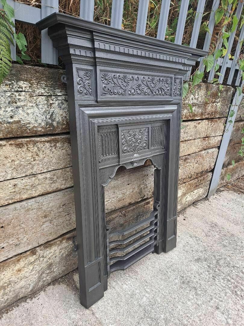 Coalbrookdale Edwardian Cast Iron Combination Fireplace Cast Iron Fire Surround photo furniture