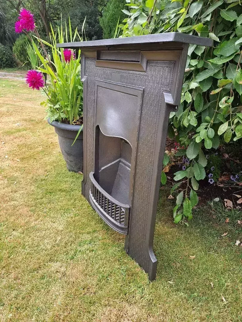 Cast Iron Combination All In One Fireplace. Circa1915. Cast Iron Fire Surround photo for sale