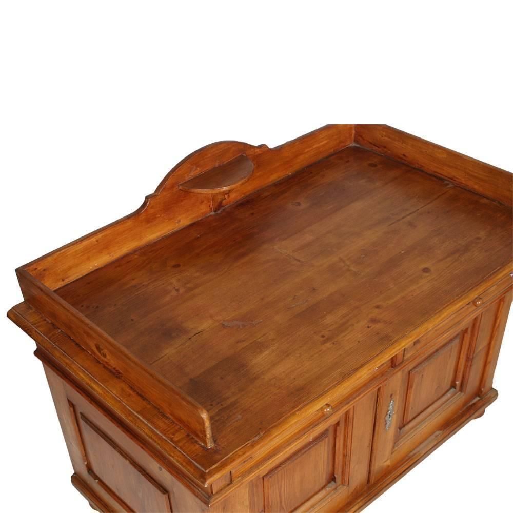 Antique Tyrol  Credenza Sideboard  Vanity In Solid Larch, Wax Polished photo Furniture