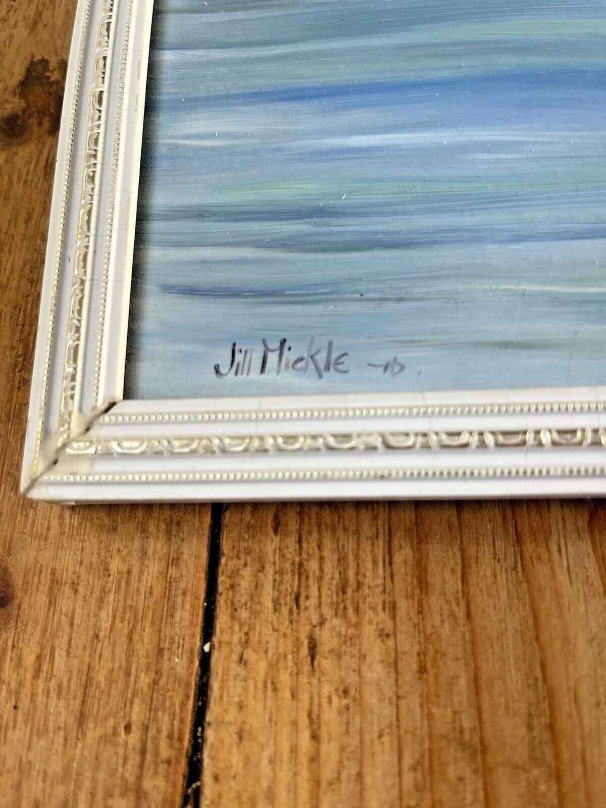 Original Jill Mickle Oil Painting Lifeboat Cafe Newry Beach Holyhead Anglesey photo Art