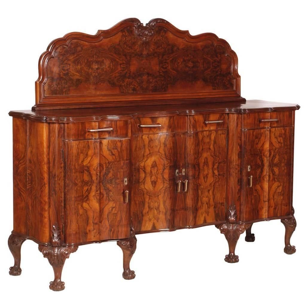 Early 20th Century Chippendale Venetian Baroque Credenza Sideboard Walnut