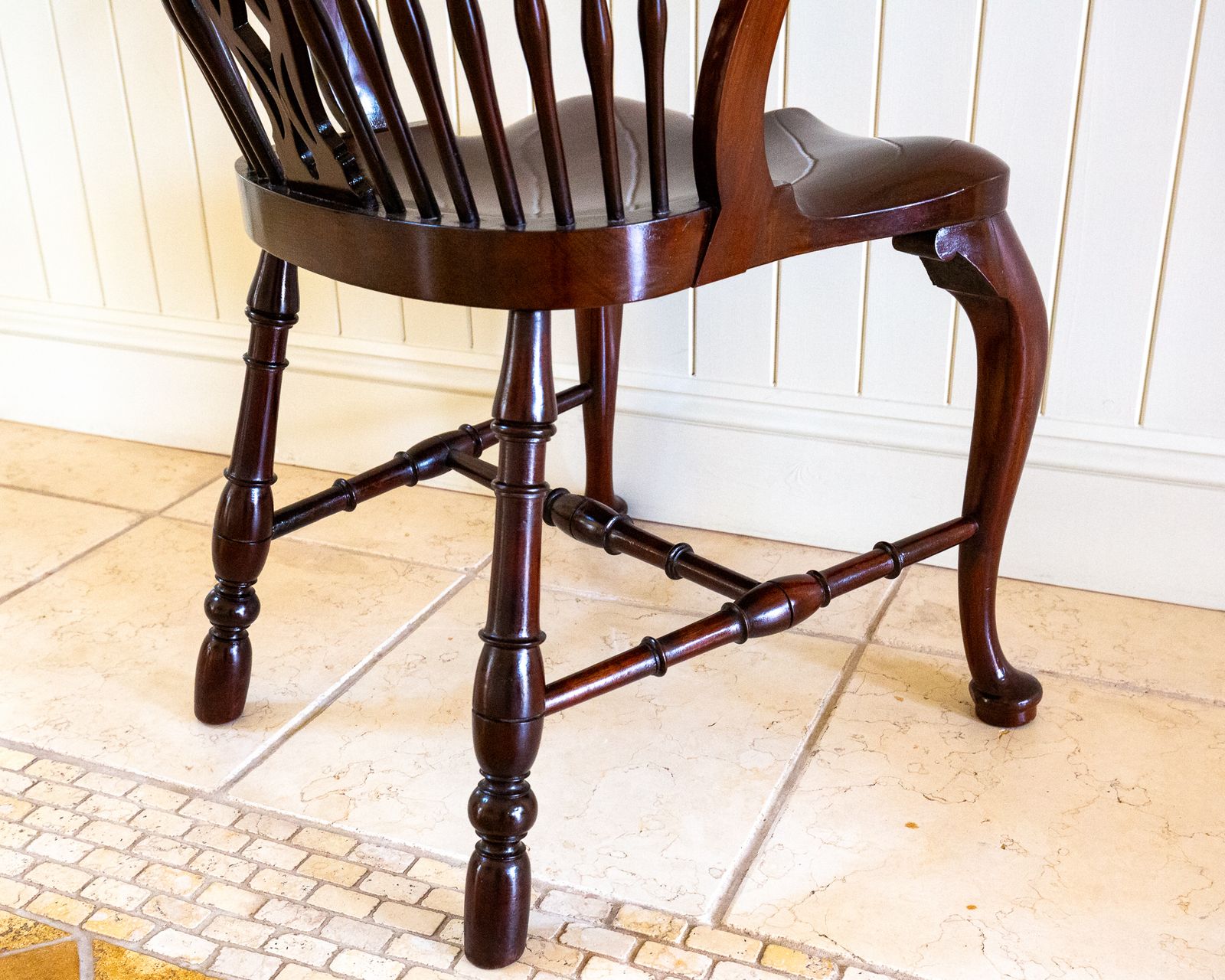 Fine Thames Valley Windsor Chair Mahogany 18th Century Fine Antiques Windsor Armchair Country House Antiques Stamped Windsor Chair 1790 1810 photo 4450.0