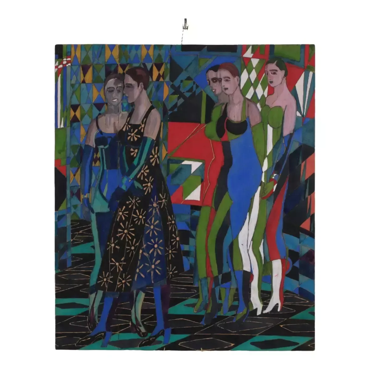 A. Zardinsh. "Composition With Incoming Girls". 1940 Year.