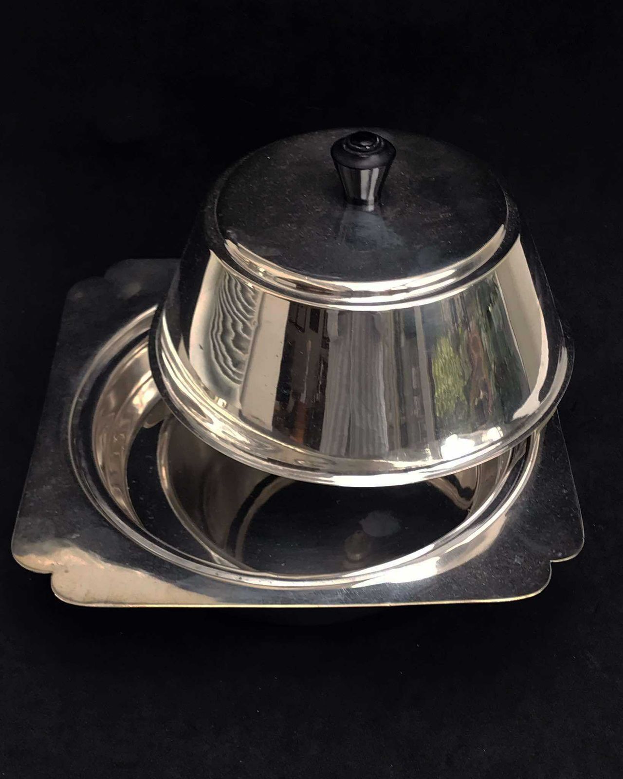 Muffin Dish Warmer Candy Dish Silver Plated England 1900s, Lidded Bowl Butter Dish With Lid Edwardian Wedding Gift For Mom British Gift