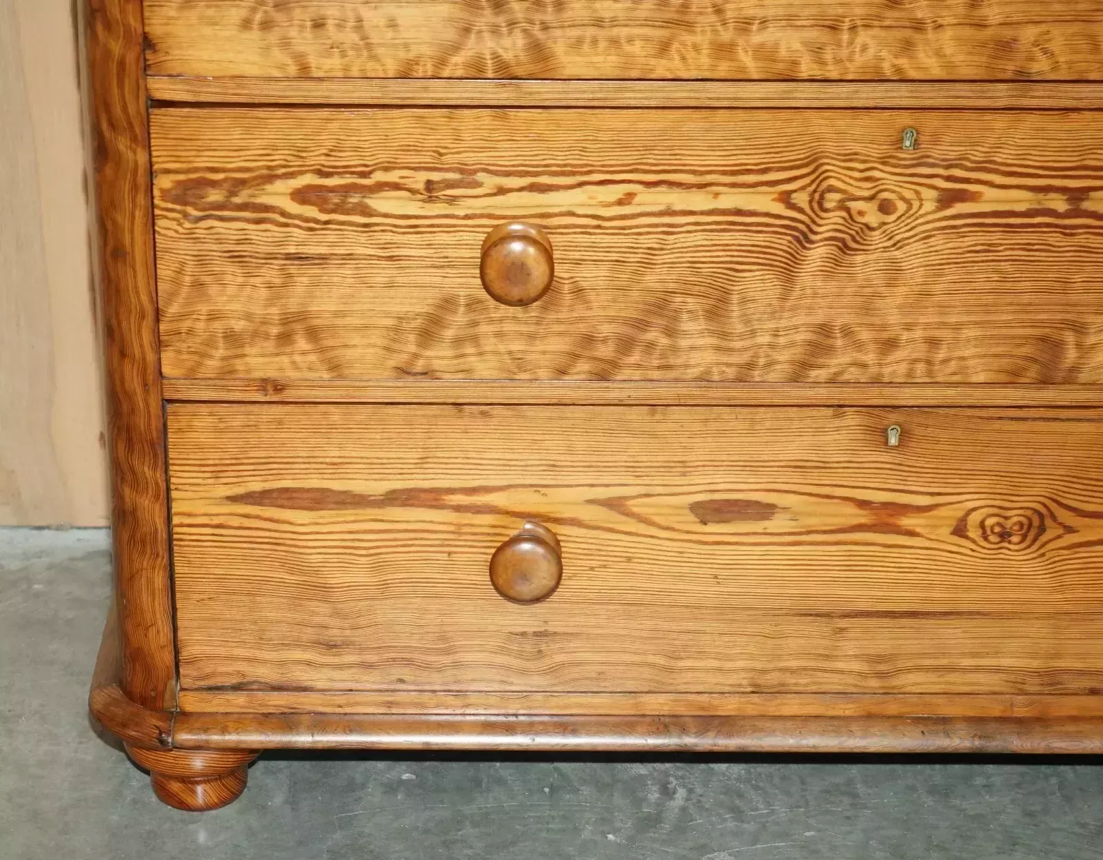Very Large Antique Victorian Circa 1880 Farm House Pitch Pine Chest Of Drawers photo buy