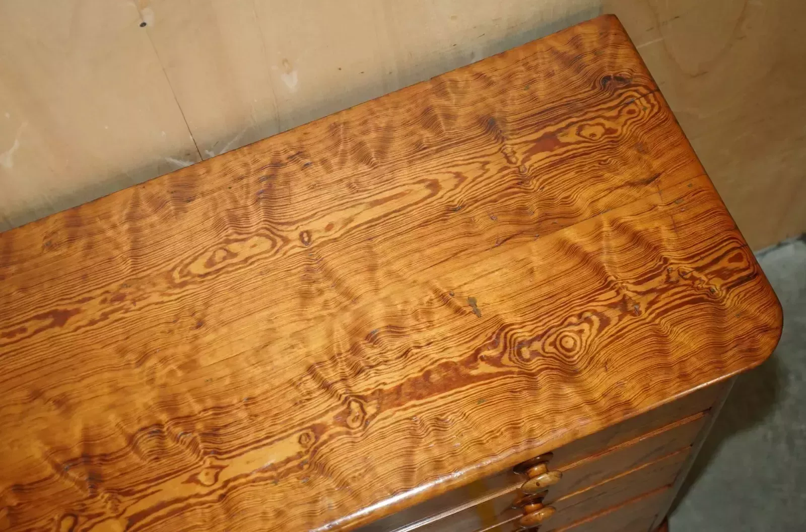 Furniture Very Large Antique Victorian Circa 1880 Farm House Pitch Pine Chest Of Drawers photo