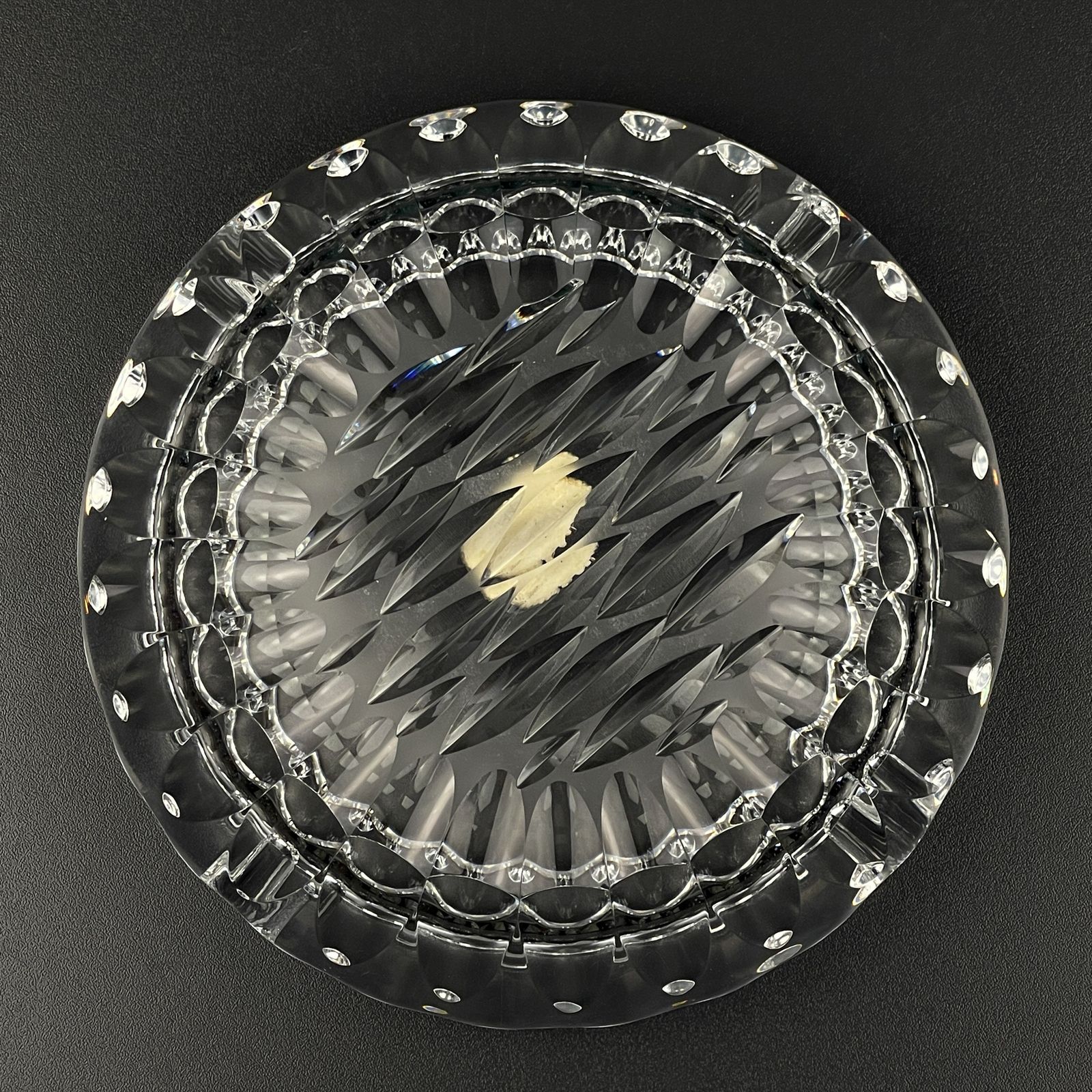 photo vinterior Vintage Bohemian Glass Ashtray By Bohemia Crystal, Czechoslovakia, 1970s