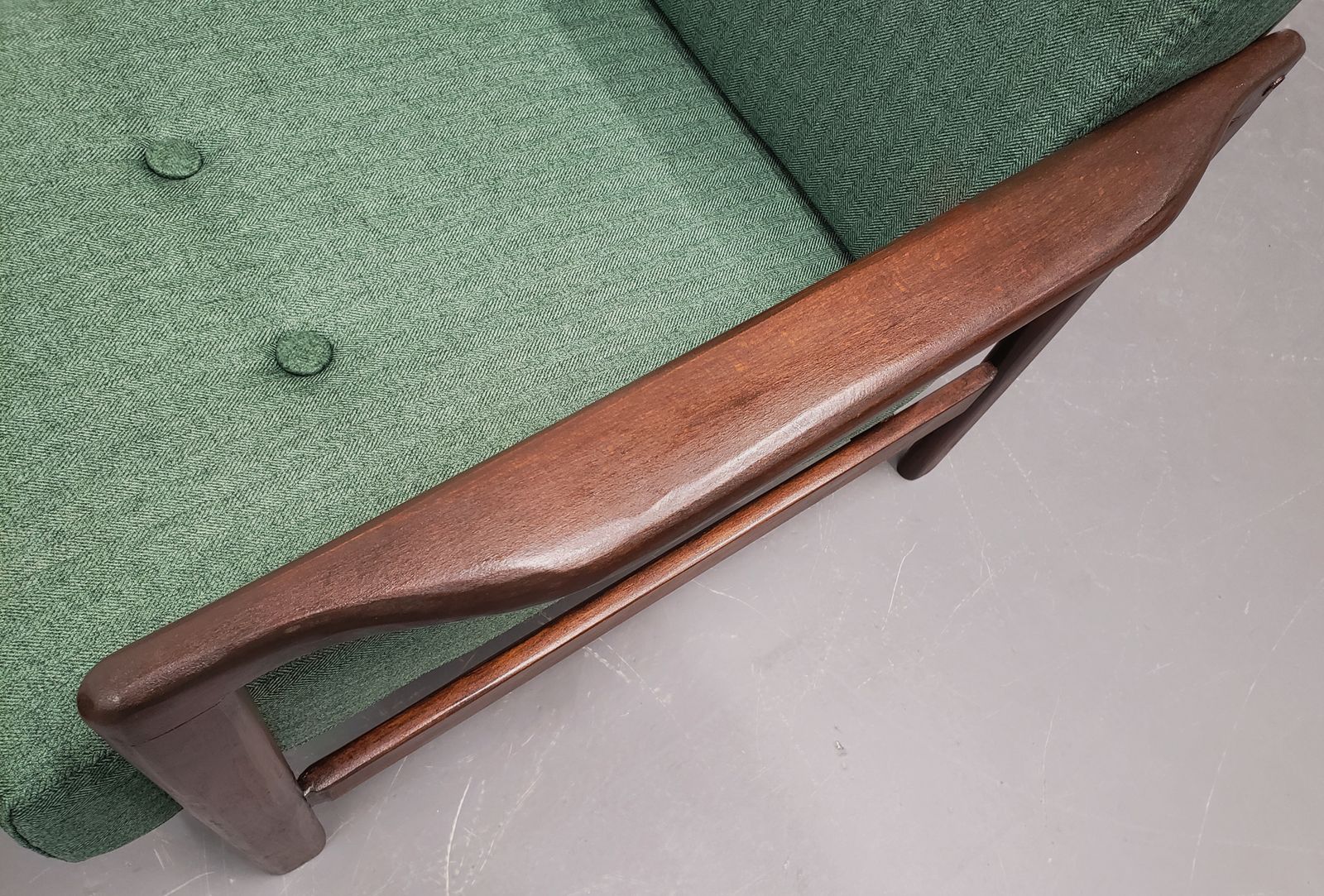 1960's Mid Century Lounger By Baczyk In Greentweed photo Furniture