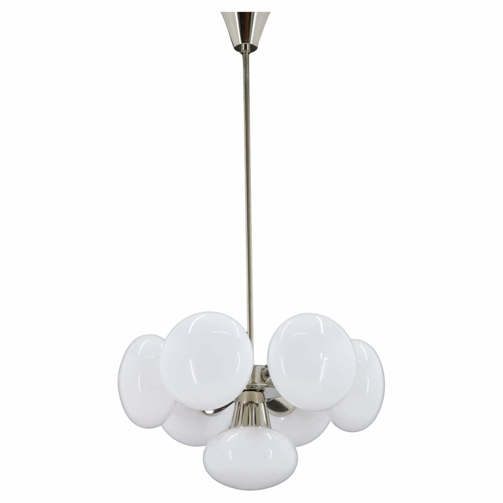 1970s Chrome Plated 7 Flamming Sputnik By Kamenicky Senov, Czechoslovakia