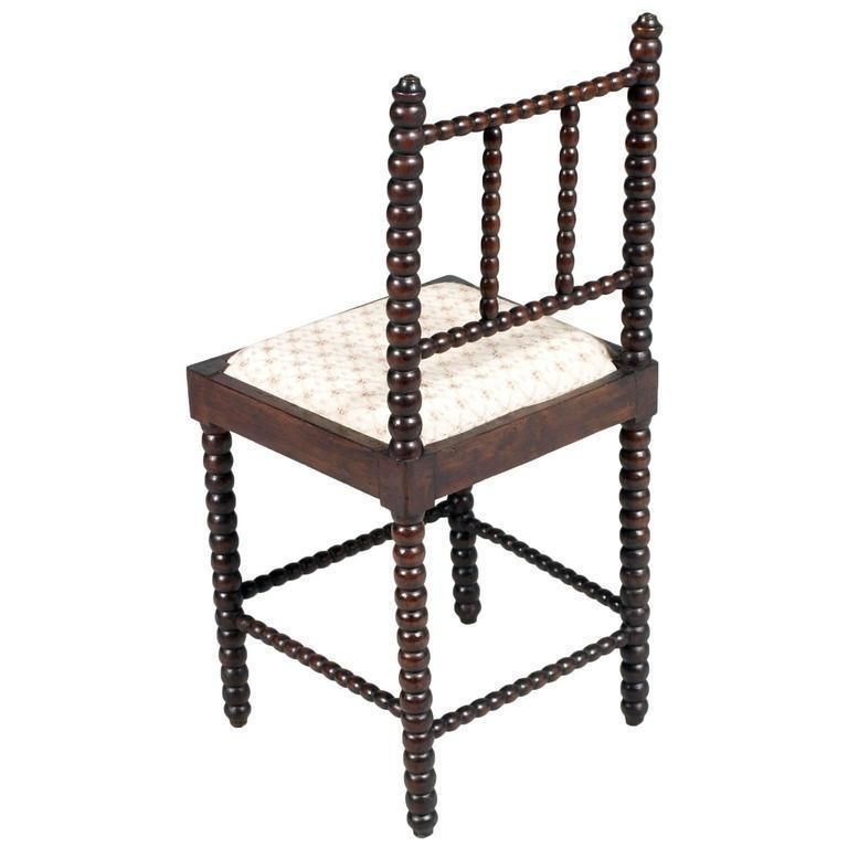 18th Century Pair Of Turned Chairs Renaissance Florentine In Walnut Wax Polished photo for sale