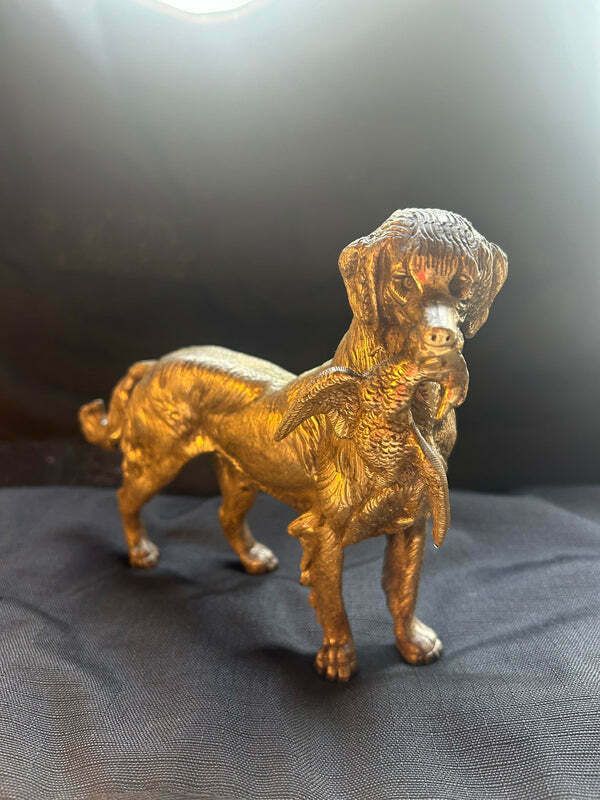 Late 19th Early 20th Century Gun Dog And Pheasant Bronze Sculpture Attributed To J. Moigniez photo furniture