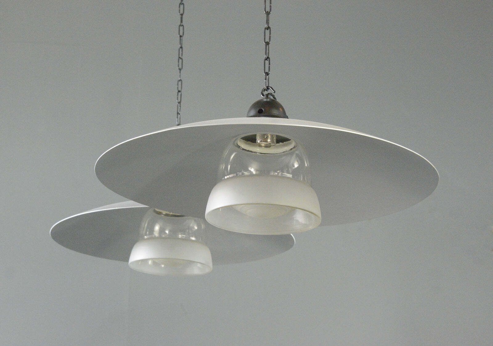 Mithras Glass Pendant Lights By August Walter & Sohne photo for sale