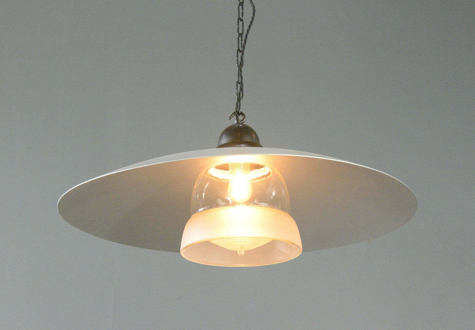 Mithras Glass Pendant Lights By August Walter & Sohne photo vintage