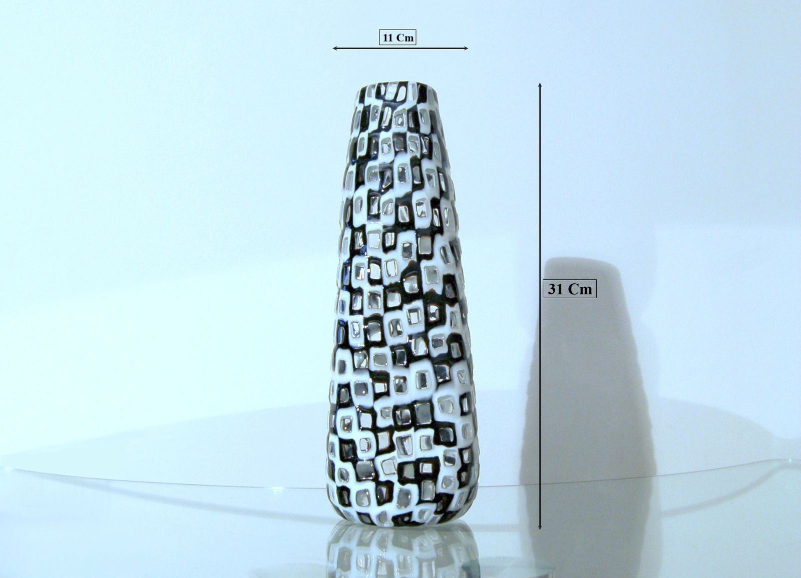 Venini Vase By Tobia Scarpa Mod. Occhi / Murano Glass '60 / H 31 Cm photo for sale