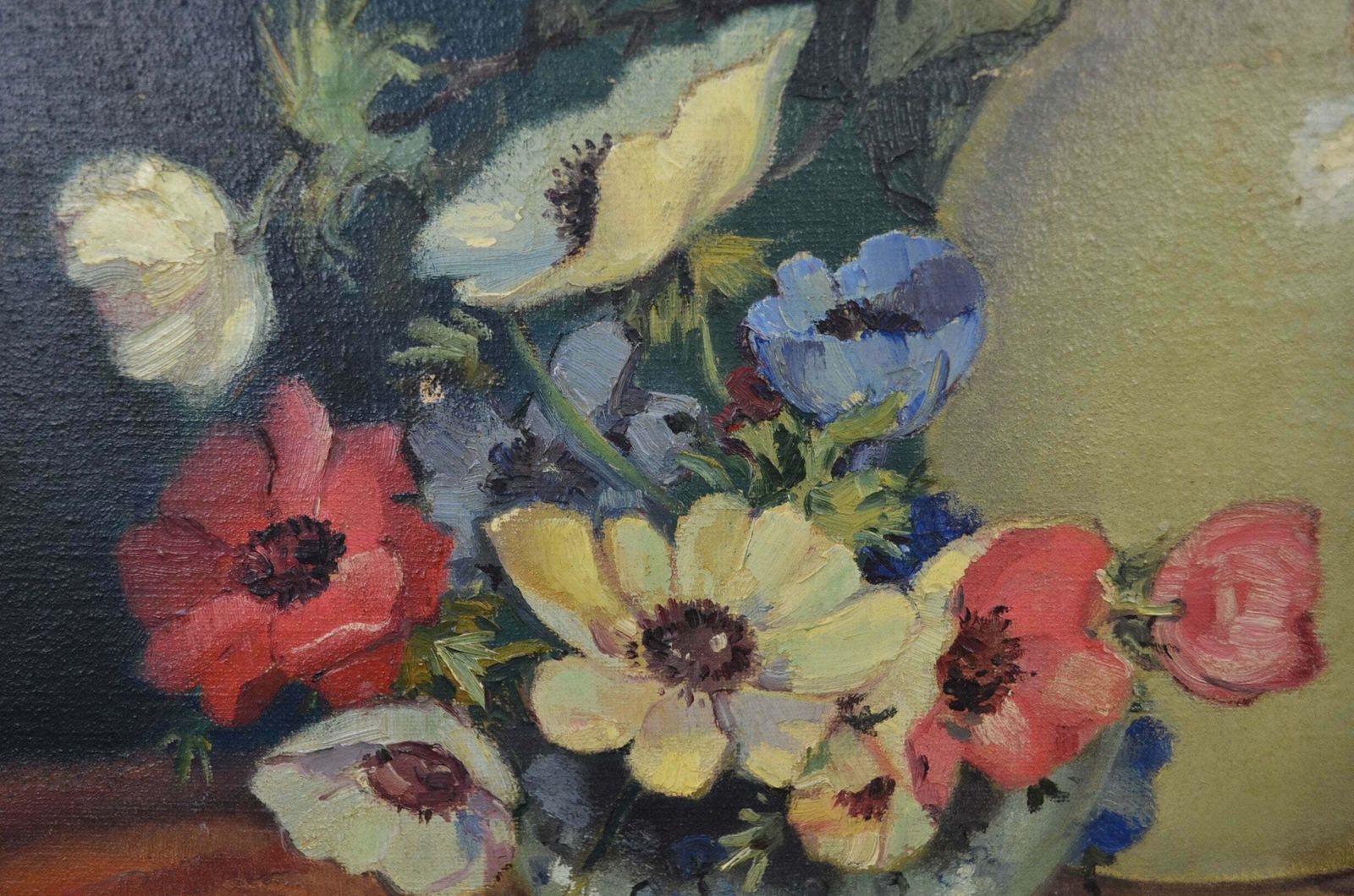 Vintage Still Life Oil On Canvas   Donald Greig 1916  09 photo 90.0