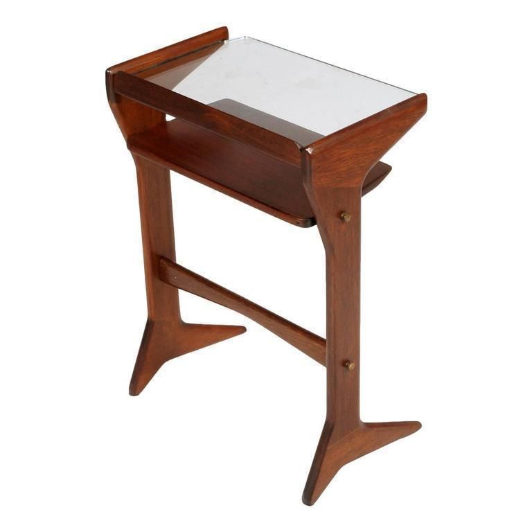 Console Bedside Table Cesare Lacca Mid Century Modern In Mahogany photo furniture