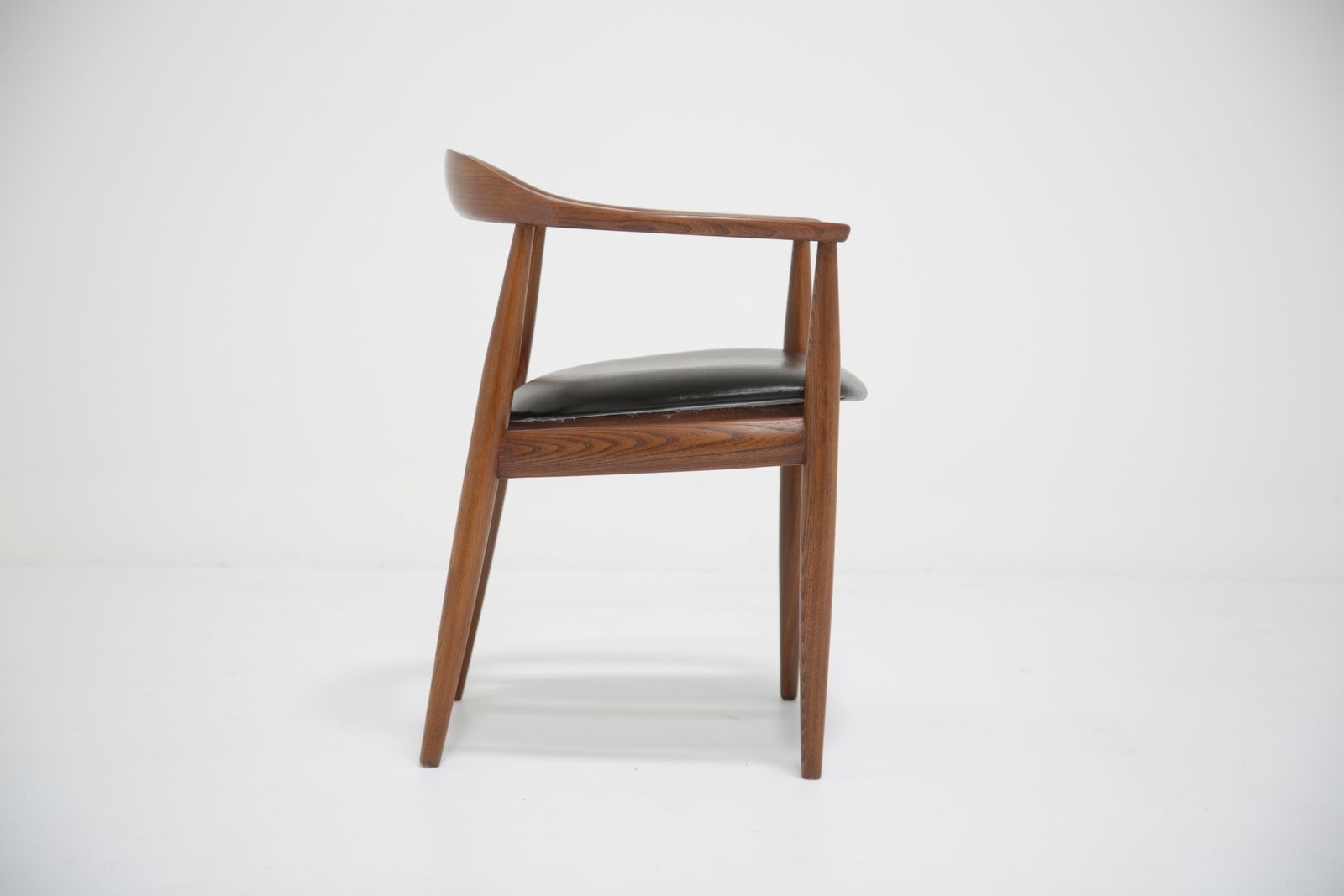Vintage Danish Black Leather And Teak Desk Chair By Illum Wikkelso For N. Eilersen, 1960s. photo furniture