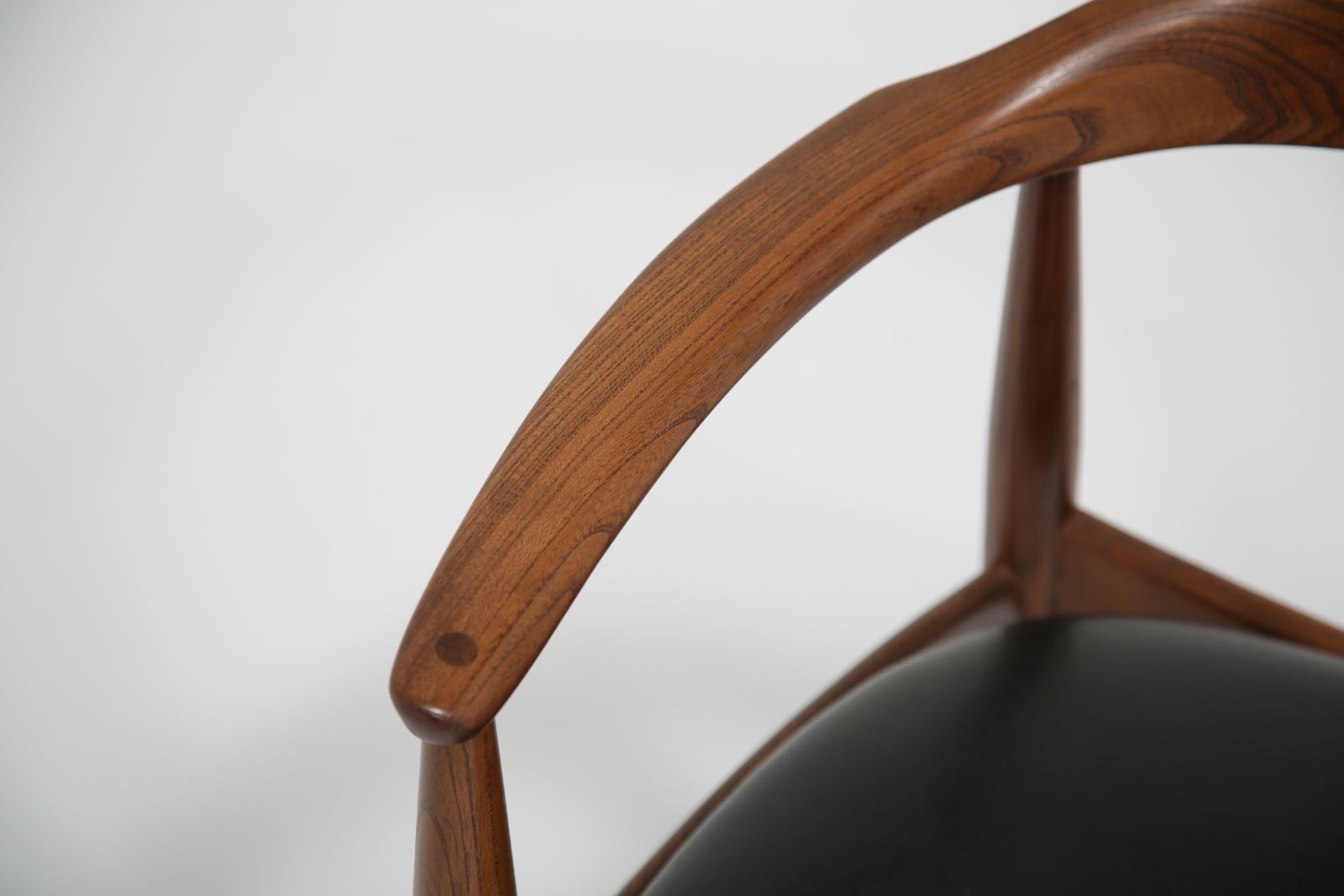 photo buy Vintage Danish Black Leather And Teak Desk Chair By Illum Wikkelso For N. Eilersen, 1960s.