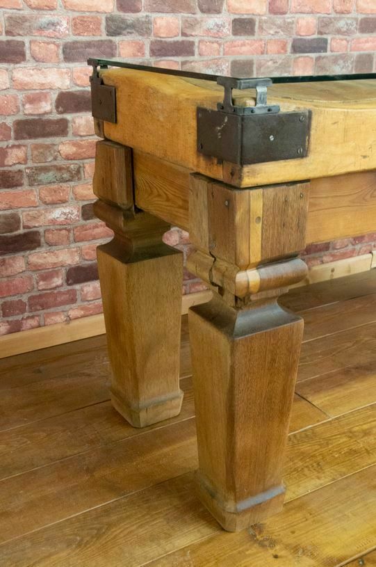 Antique Butchers Block Island photo for sale