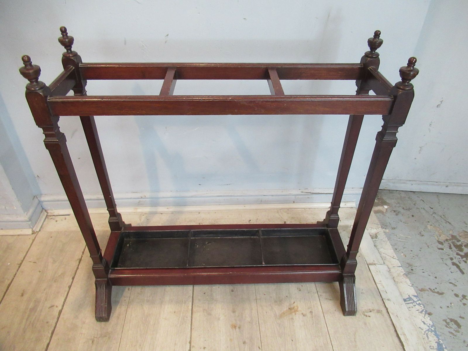 Late Victorian Mahogany  Walking Stick Stand photo for sale