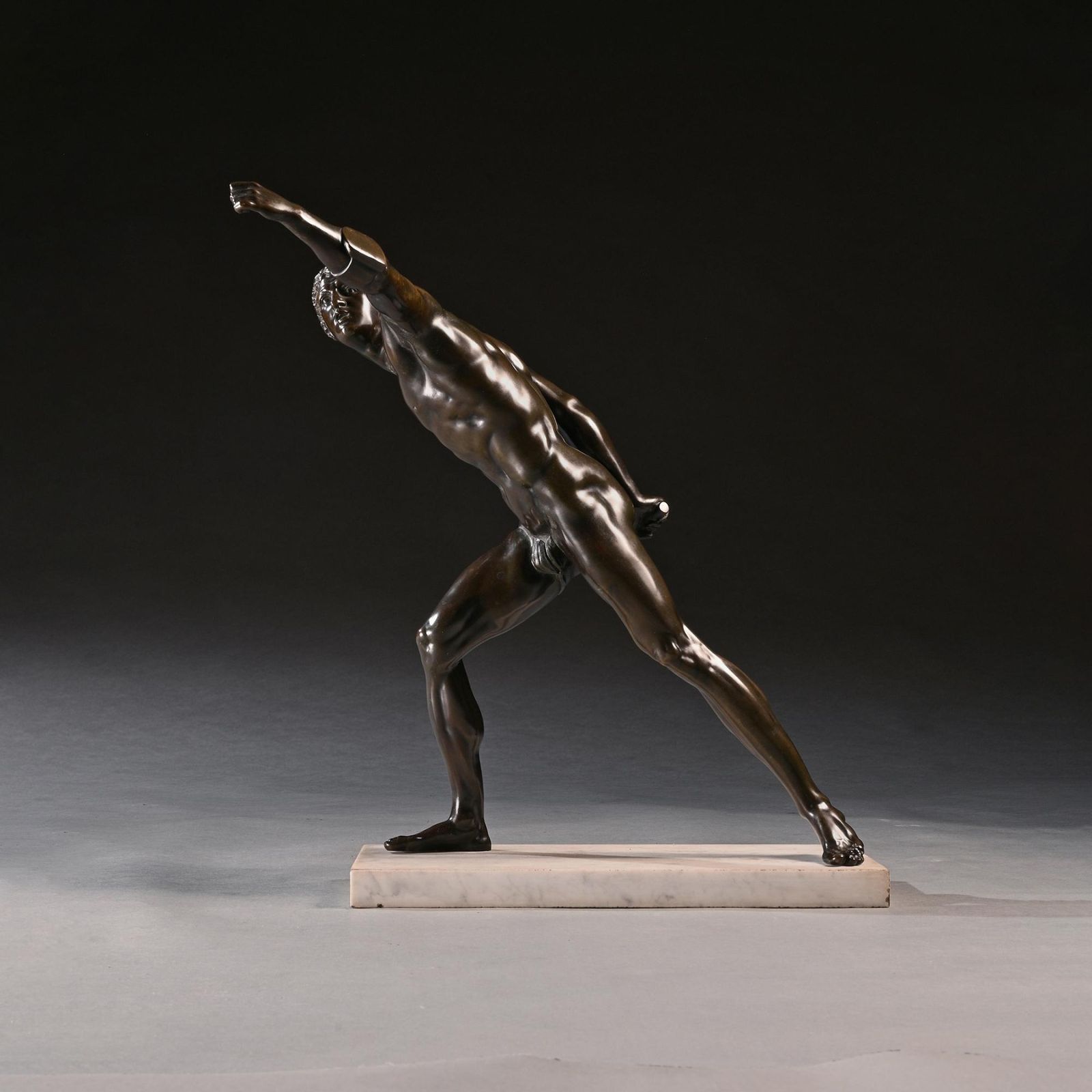 19th Century French Borghese Gladiator Bronze Of Large Scale photo furniture