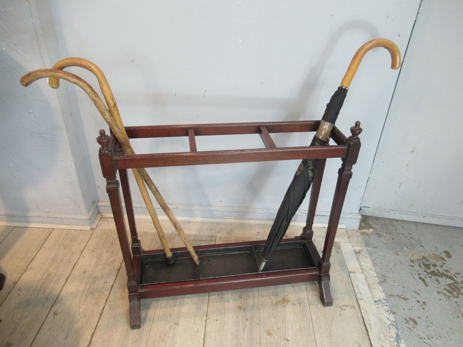 Late Victorian Mahogany  Walking Stick Stand