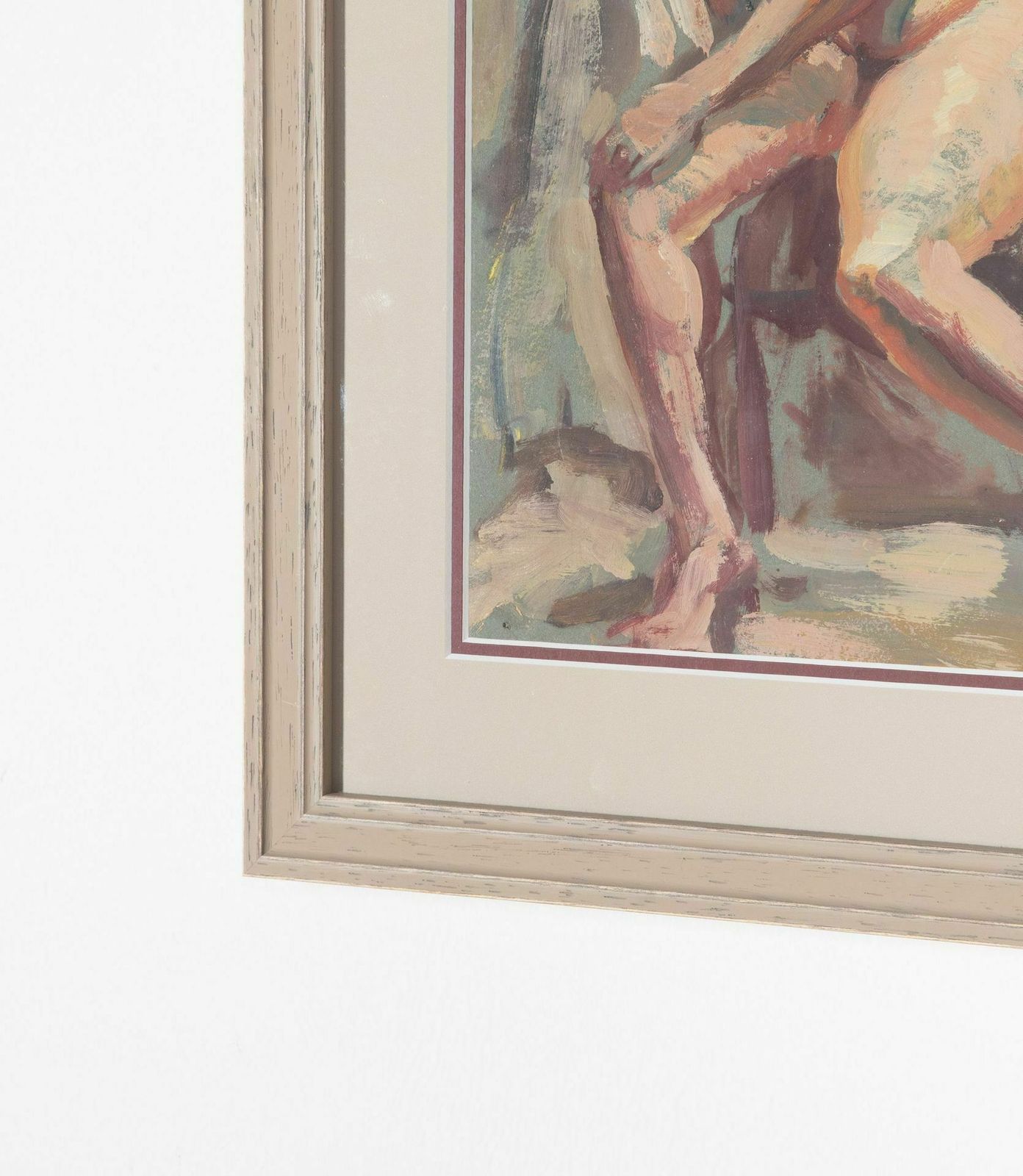 20th Century Oil On Paper   Nude Seated photo for sale