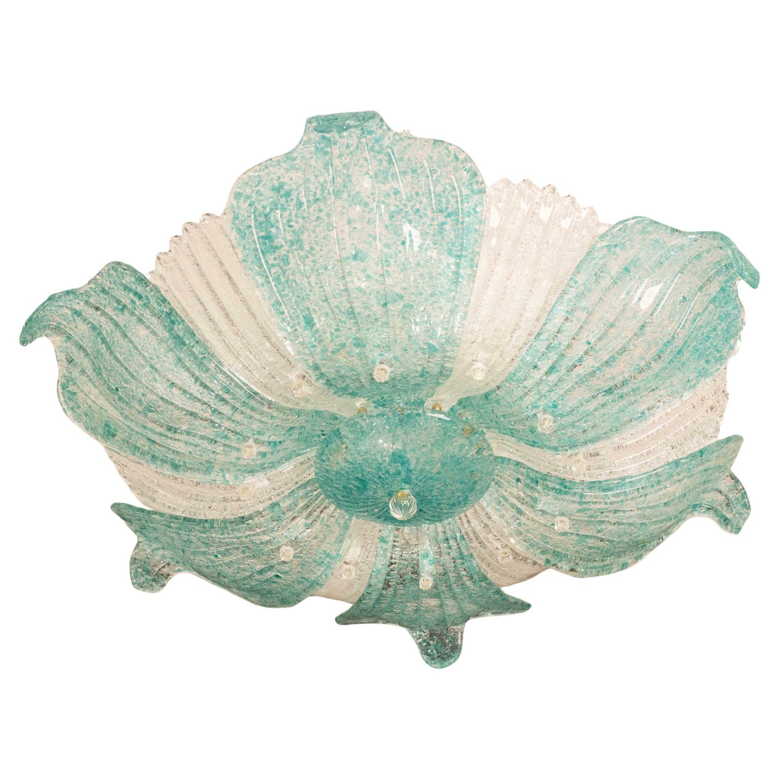 Majestic Large Size Fascinating Vintage Murano Glass Ceiling Lamp Blu Acquamarin photo furniture