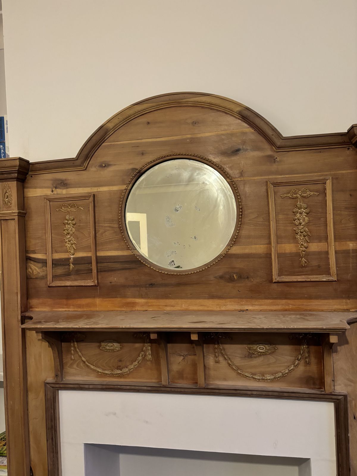 Edwardian Arts And Craft Style Wooden Fireplace Mantle Surround photo vinterior
