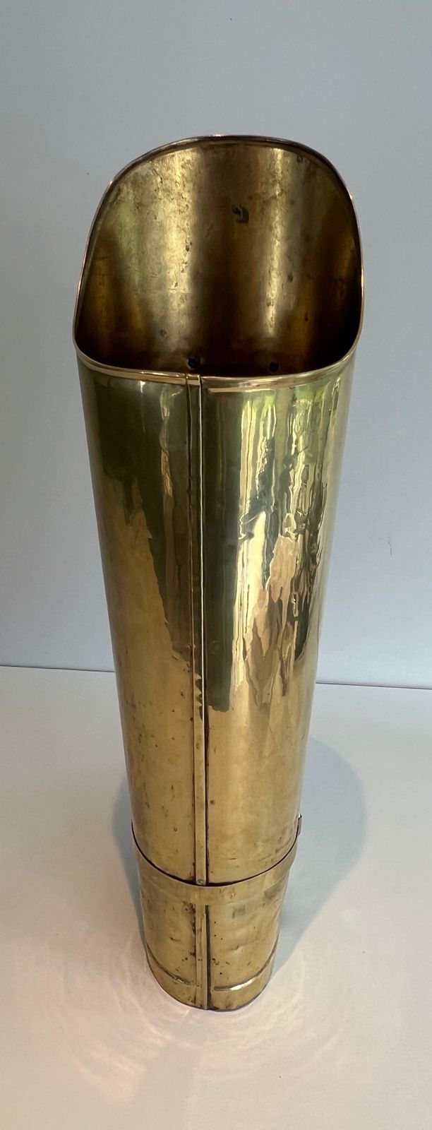 Brass Boot Shaped Umbrella Stand photo vinterior