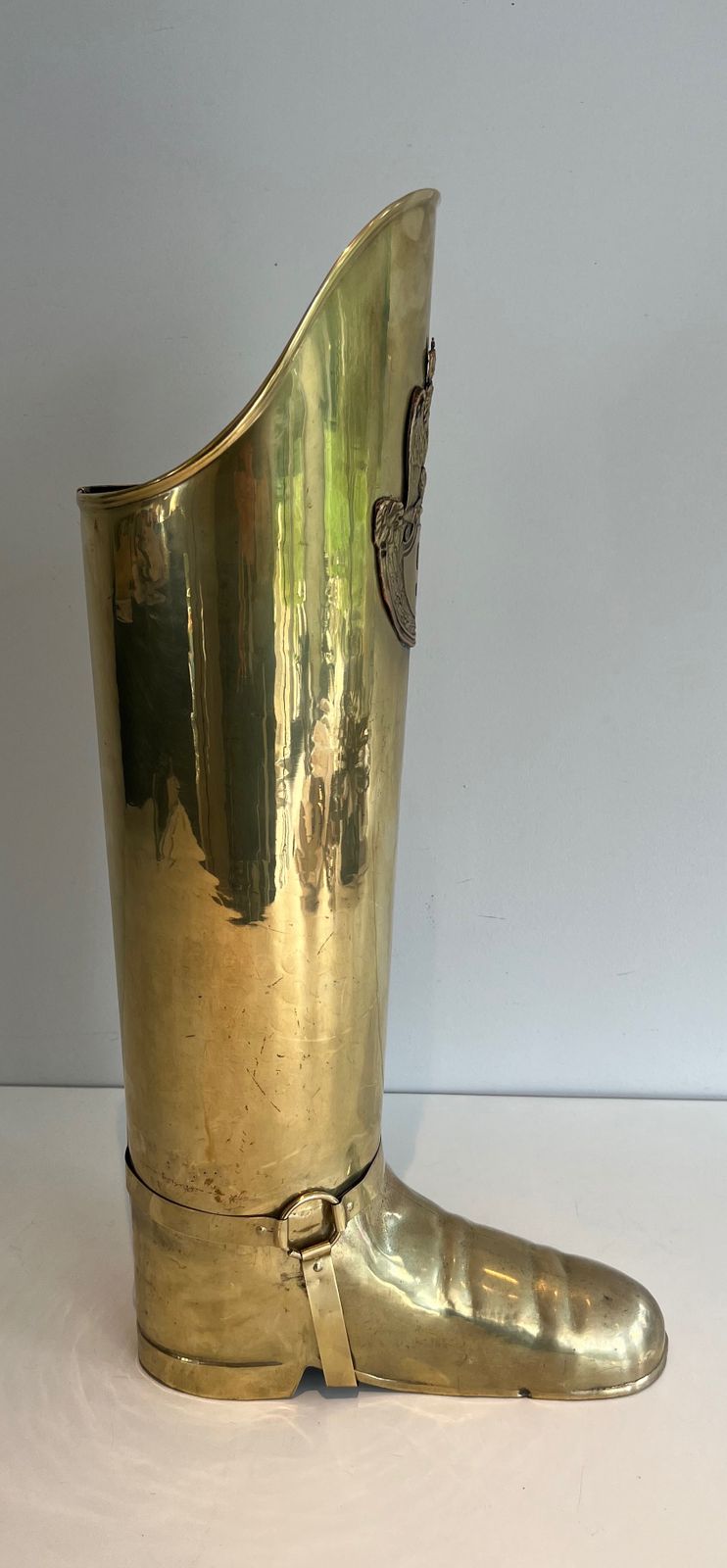 photo vinterior Brass Boot Shaped Umbrella Stand