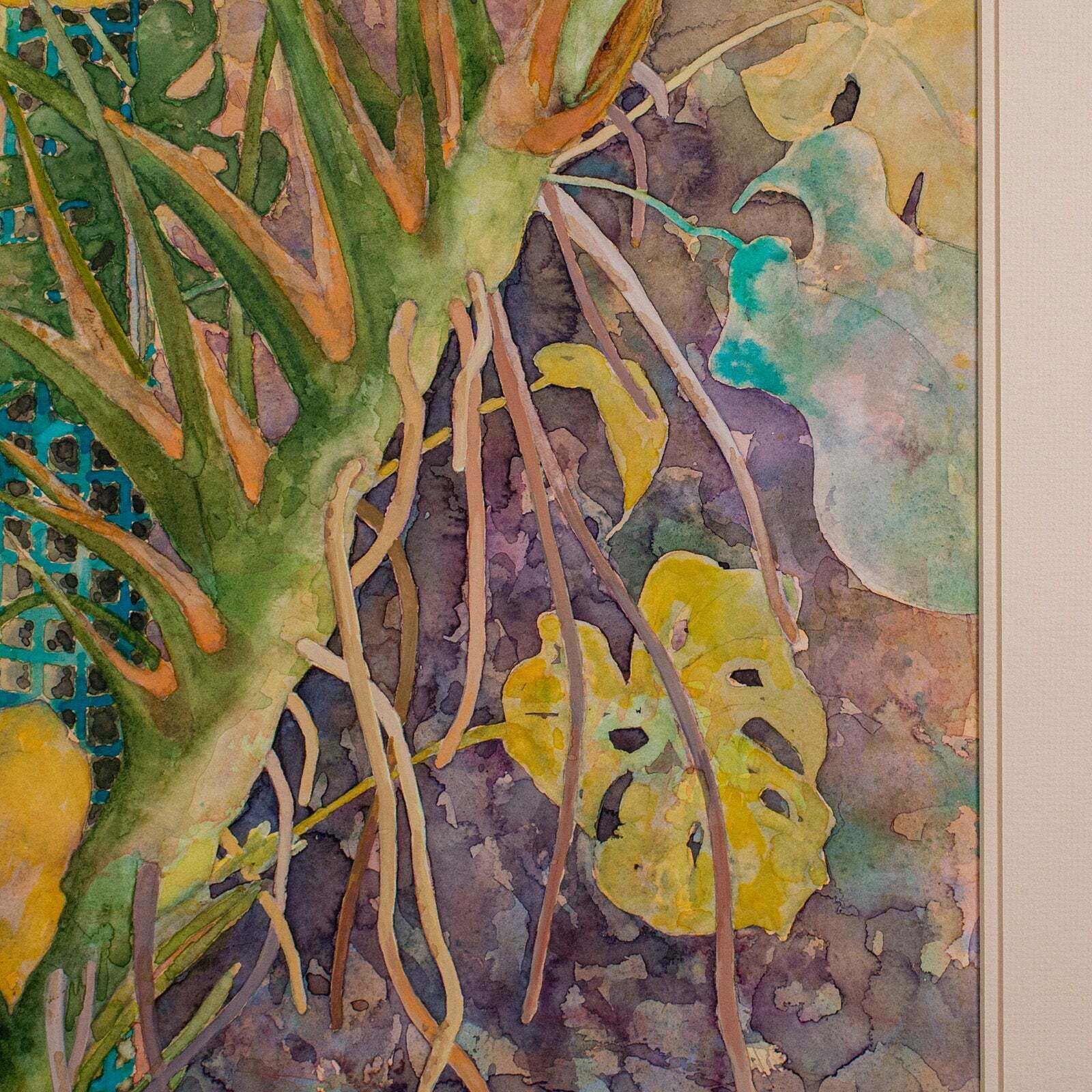 Vintage Watercolour Painting, English, Framed Art, Plant Study, Signed, C.1990 photo vinterior