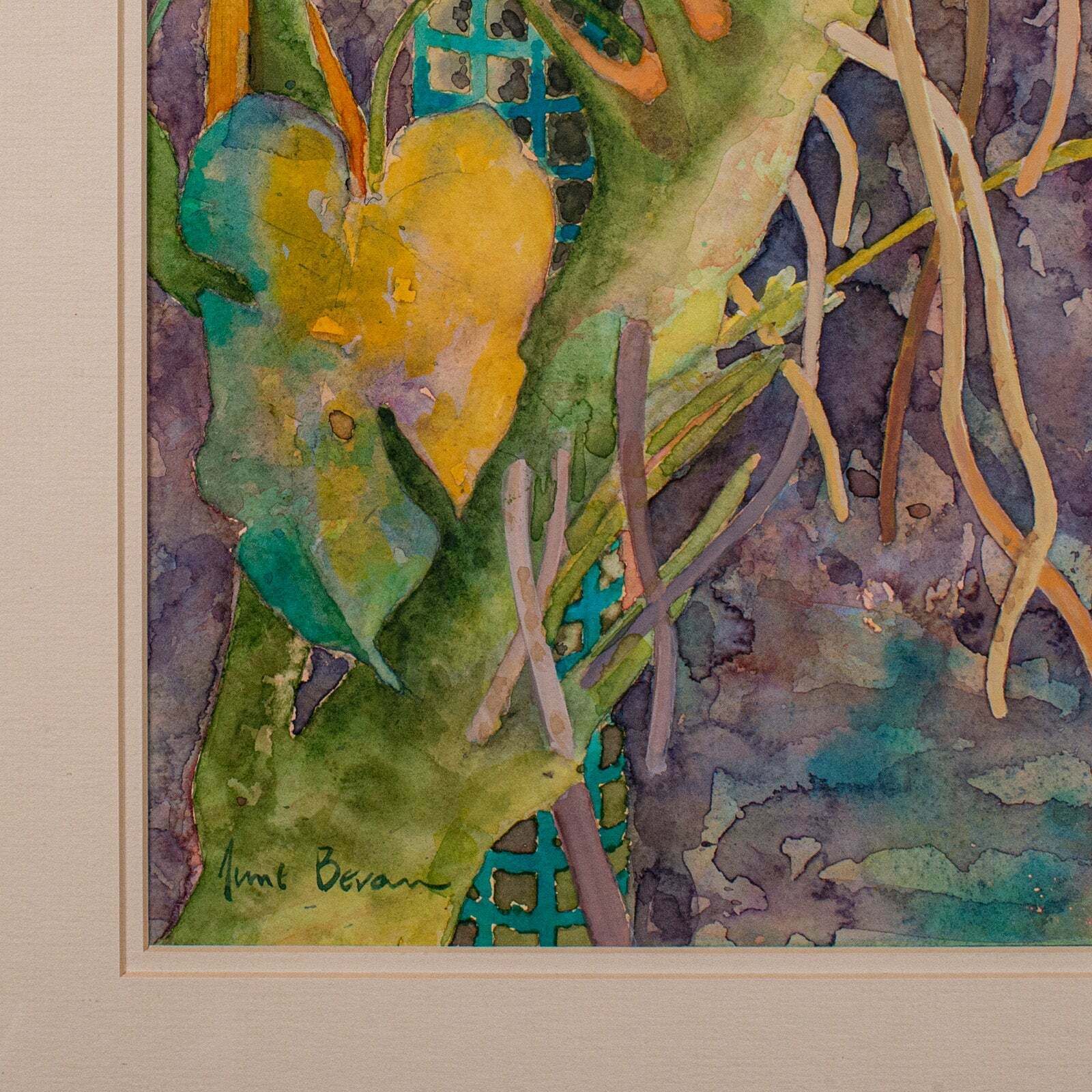 Vintage Watercolour Painting, English, Framed Art, Plant Study, Signed, C.1990 photo buy