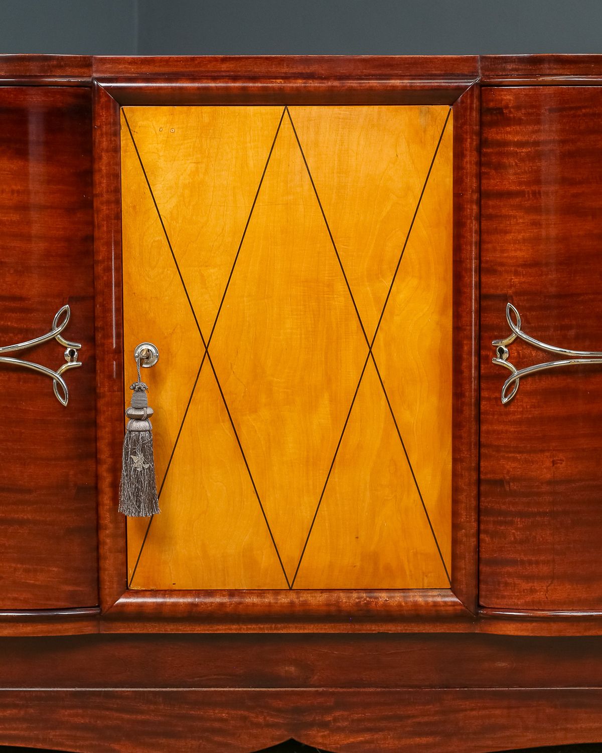 Art Deco French Mahogany Walnut Maple Sideboard (C.1930) photo Furniture