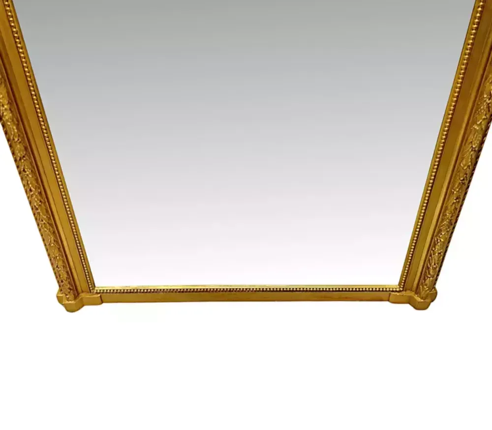 A Fabulous 19th Century Tall Giltwood Hall Mirror With Central Shell Cartouche photo Home Decor