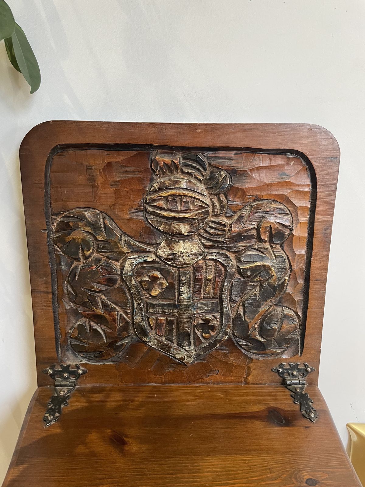 Antique Metamorphic Table/ Chair Carved Oak photo furniture