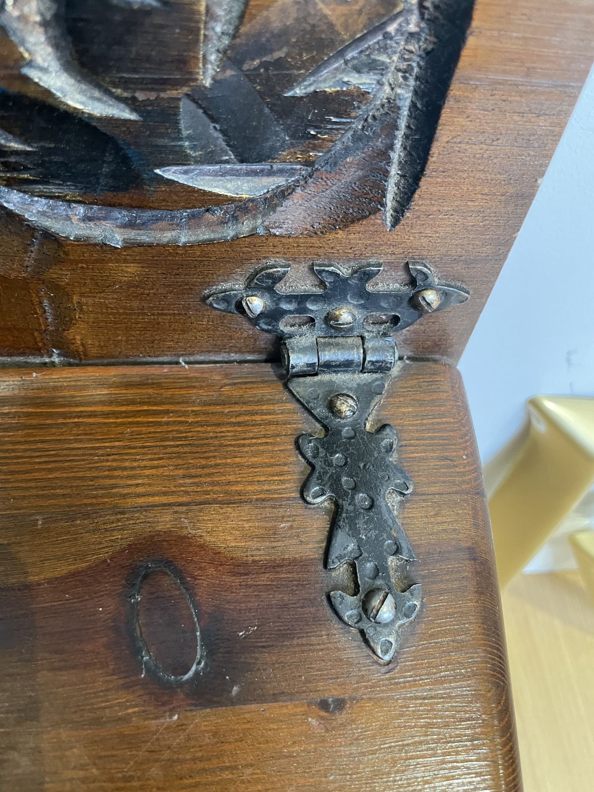 Antique Metamorphic Table/ Chair Carved Oak photo for sale