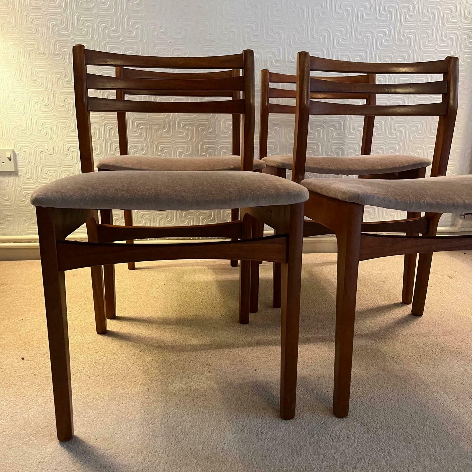 1970s Mid Century Teak Dining Chairs photo vintage