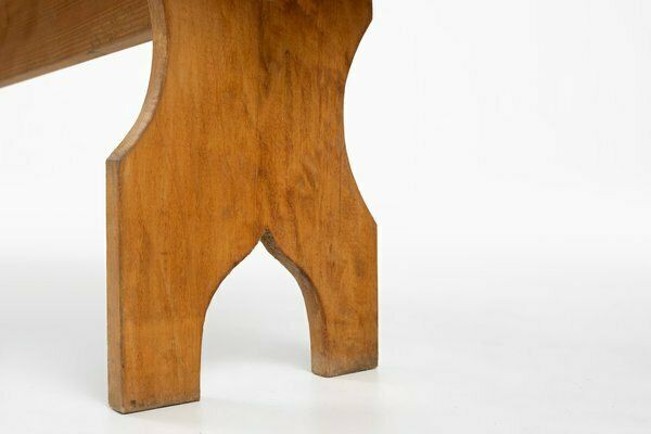 Art Deco Bench In Wood, France, 1940s photo 600.0