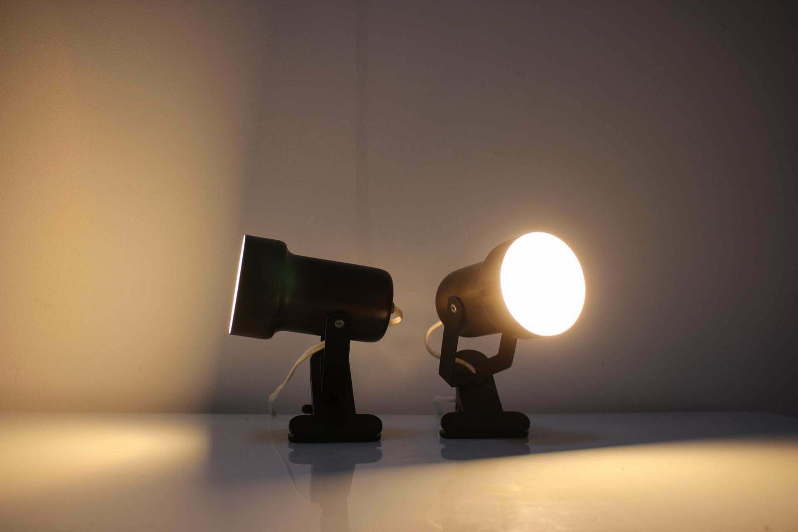 Pair Of Two Attachable Table Lamps With A Clip, 1970's, Czechoslovakia photo furniture