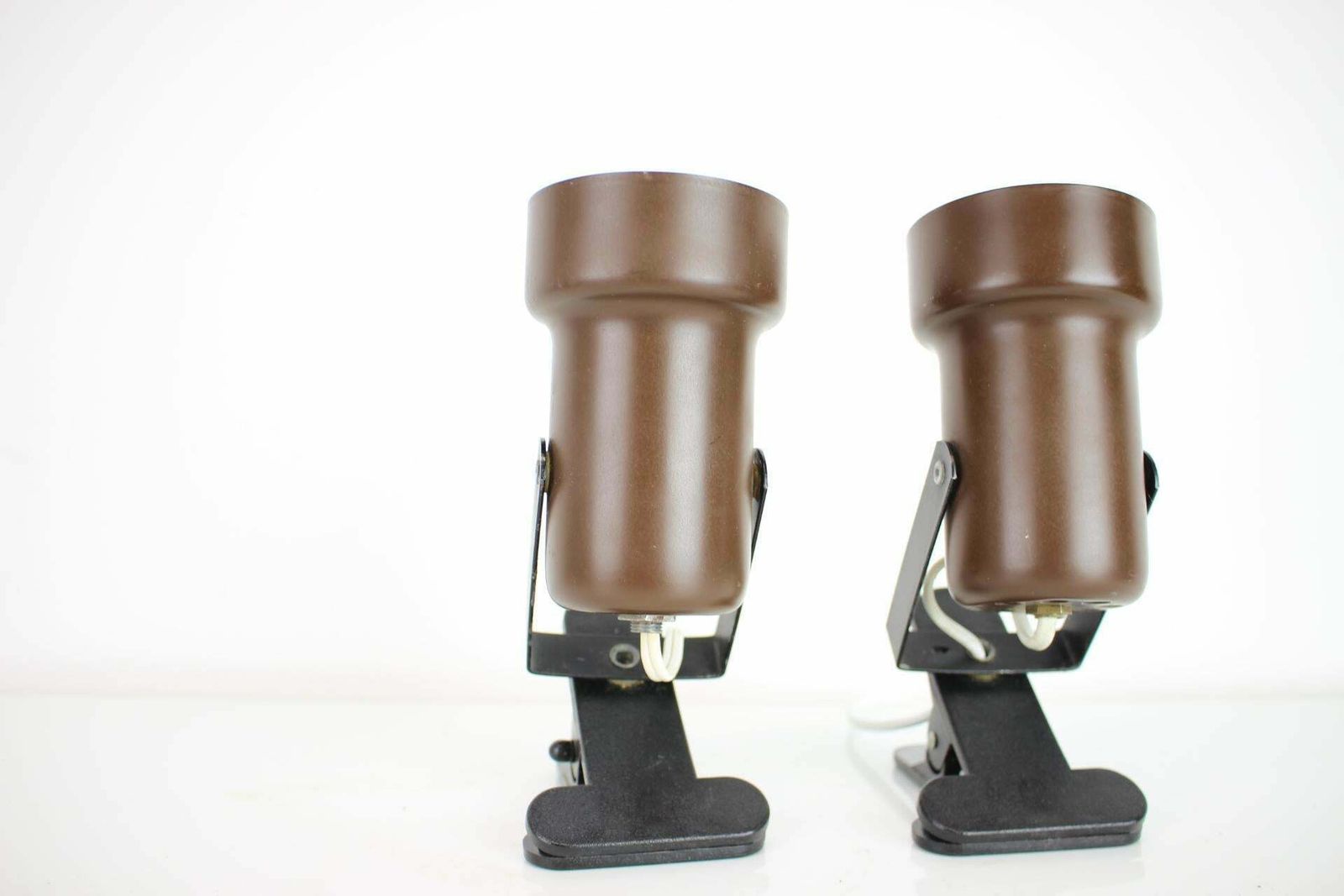photo for sale Pair Of Two Attachable Table Lamps With A Clip, 1970's, Czechoslovakia