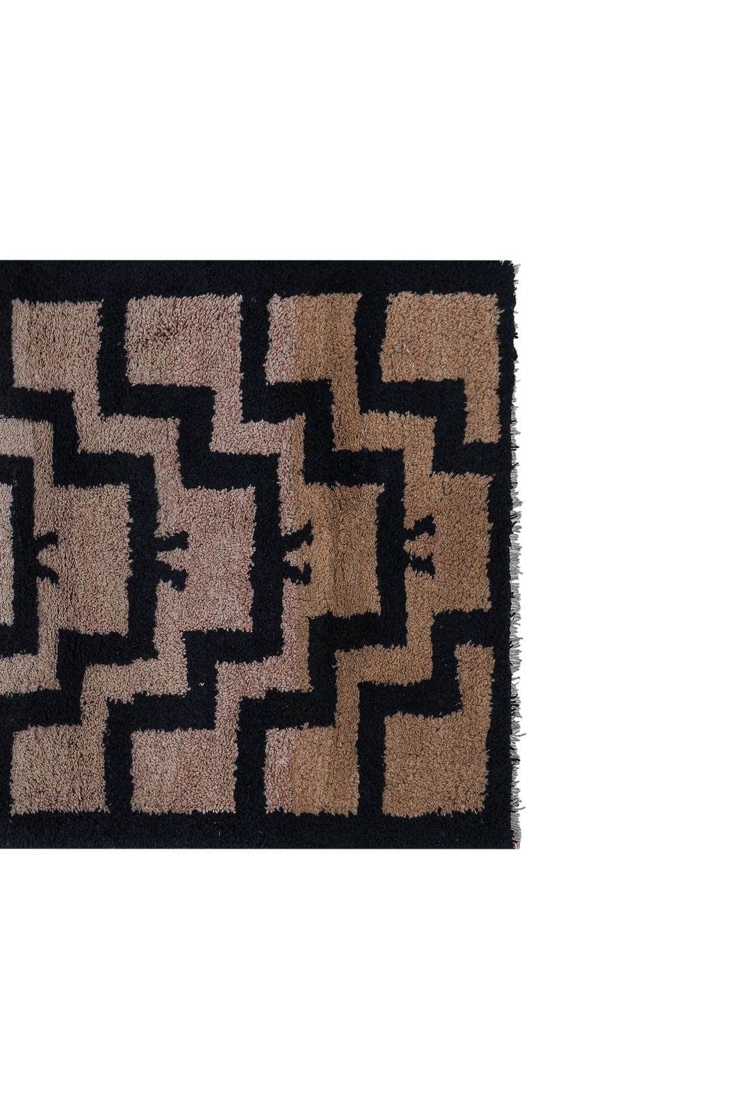 1960s Vintage Organic Wool Turkish Tulu Rug 3'1'' X 6'2'' photo Textiles