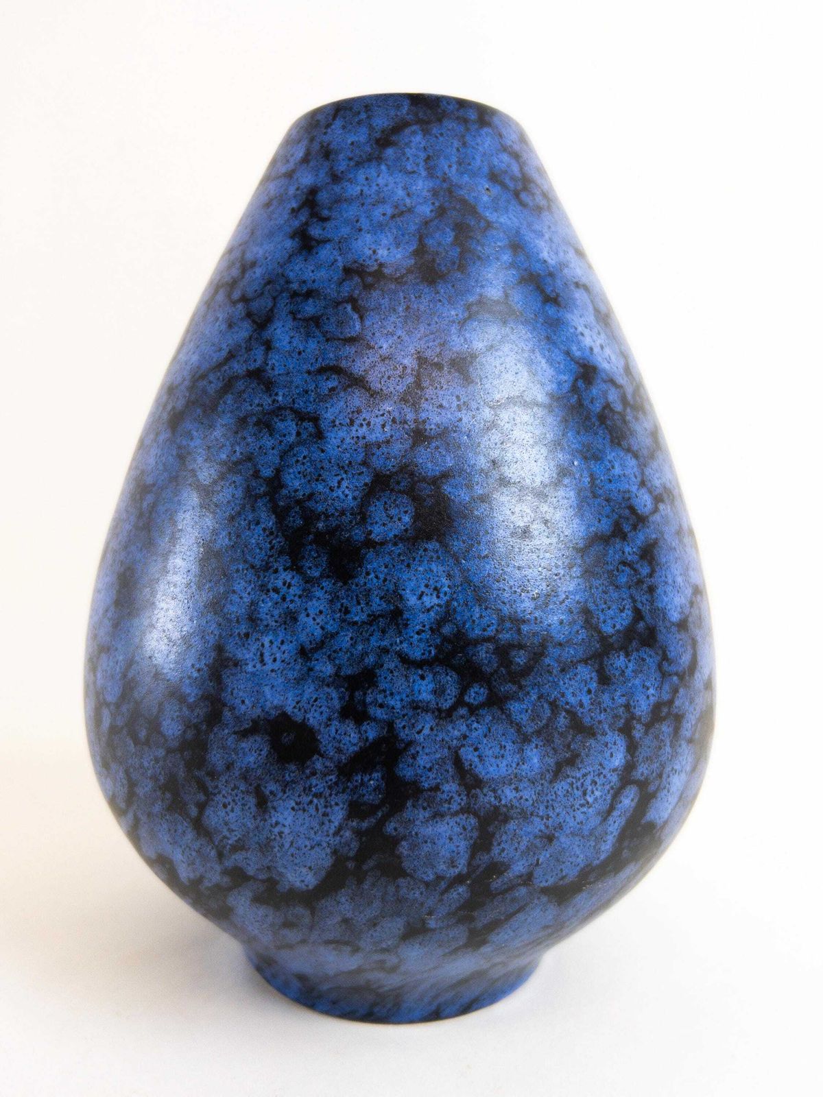 Simon Peter Gerz Ceramic Vase   Blue Black West German Pottery   Rare Sp Gerz Vase Form 1004/18 photo vintage