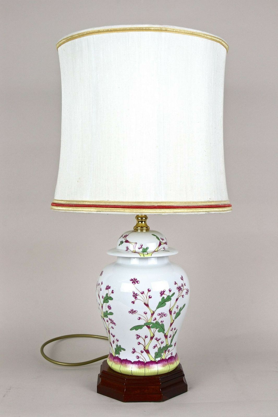 photo for sale Pair Of 20th Century Ceramic Table Lamps With Lampshades, Italy Ca. 1970s