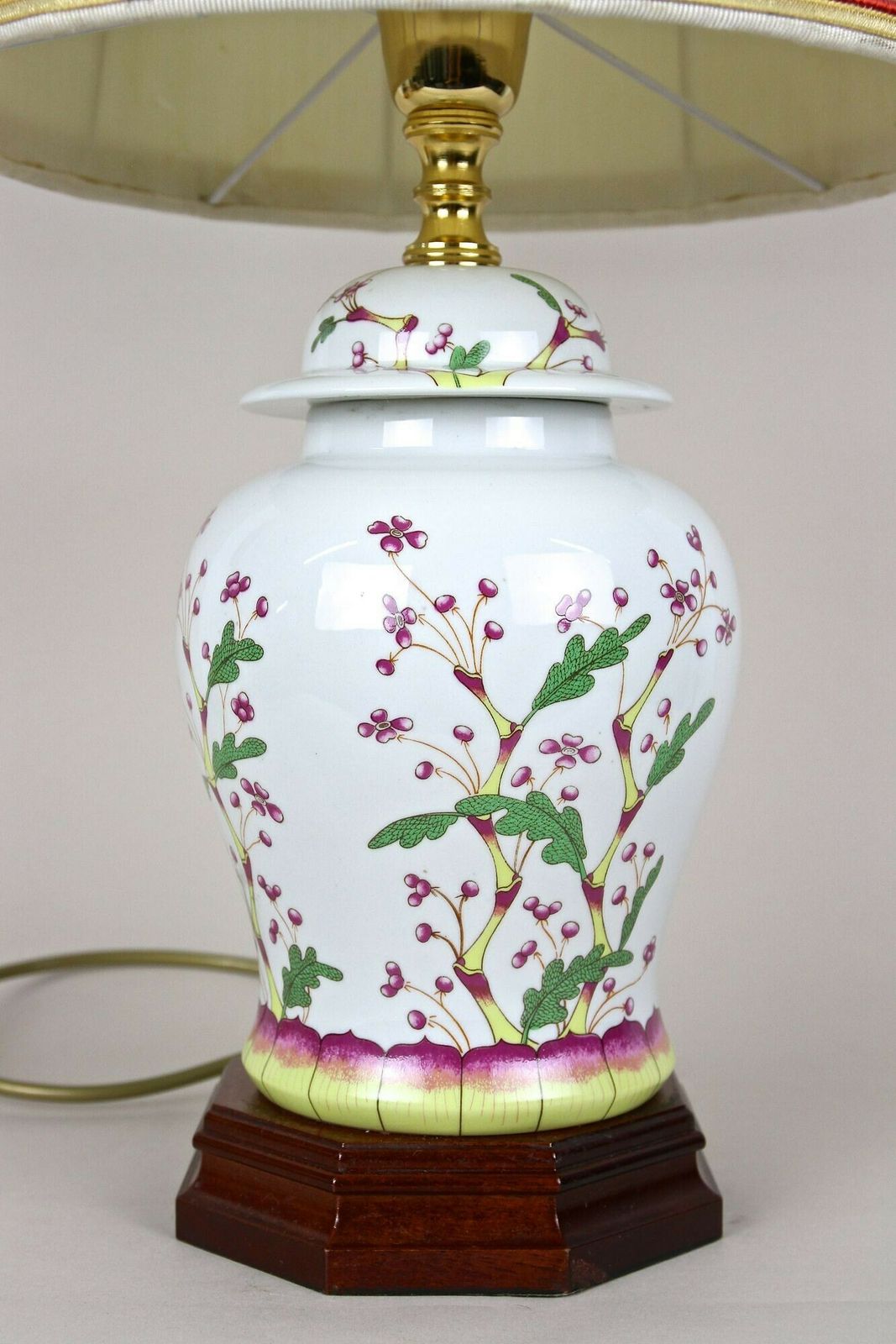 Lighting Pair Of 20th Century Ceramic Table Lamps With Lampshades, Italy Ca. 1970s photo