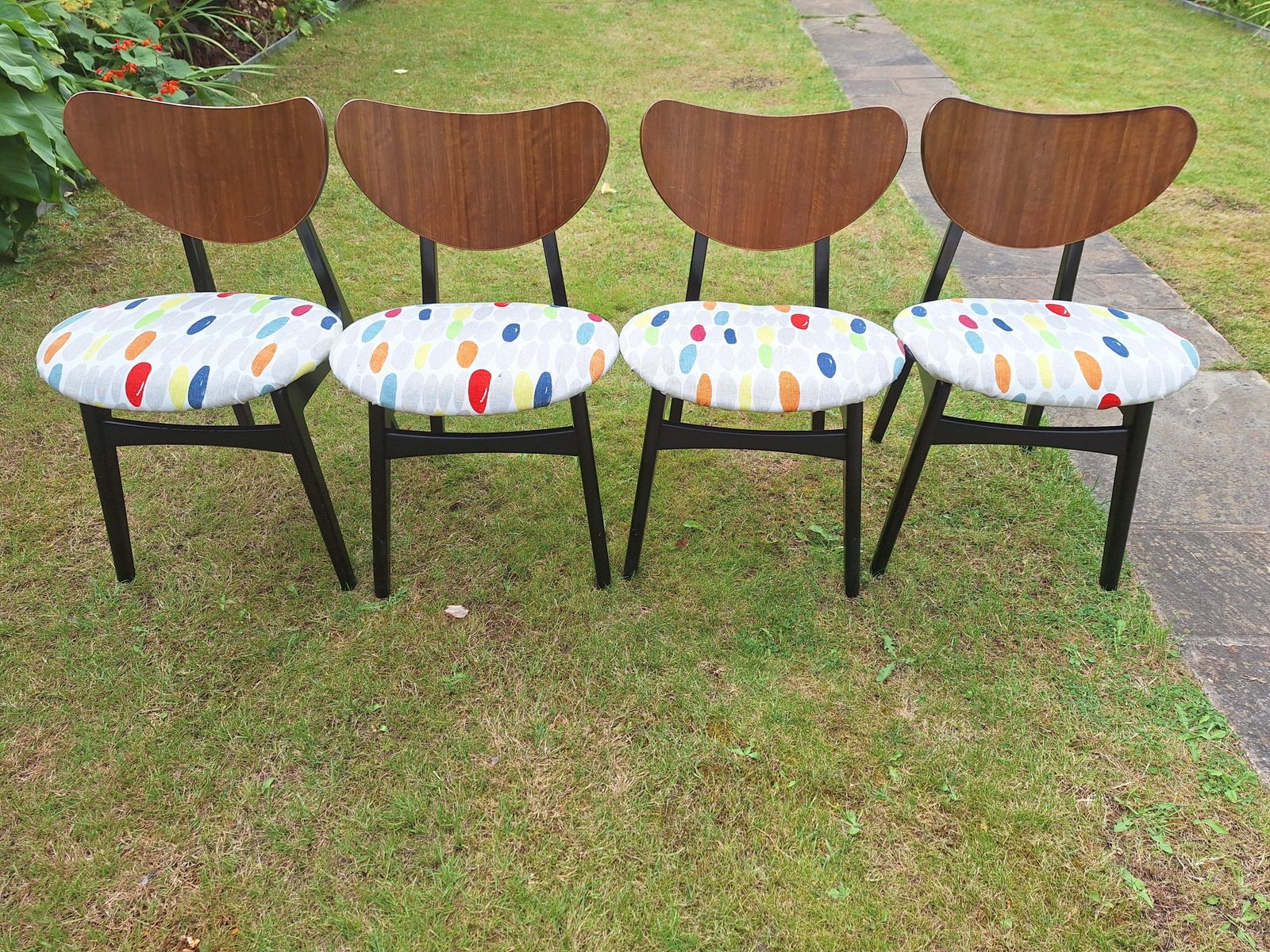 G Plan "Helicopter" Dining Table And 4 Butterfly Back Dining Chairs photo for sale