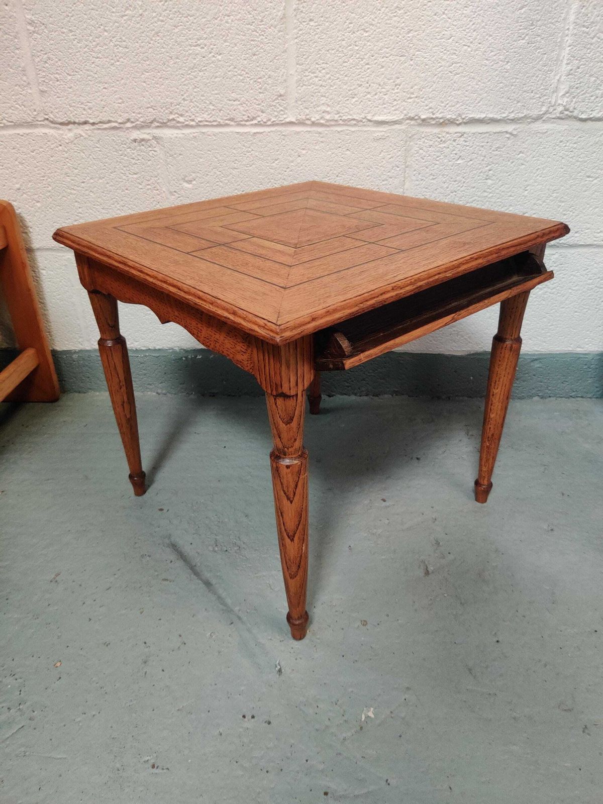 Vintage Arts And Crafts, Nine Mens Morris Light Oak Games Table, Merels, Cotswold School.