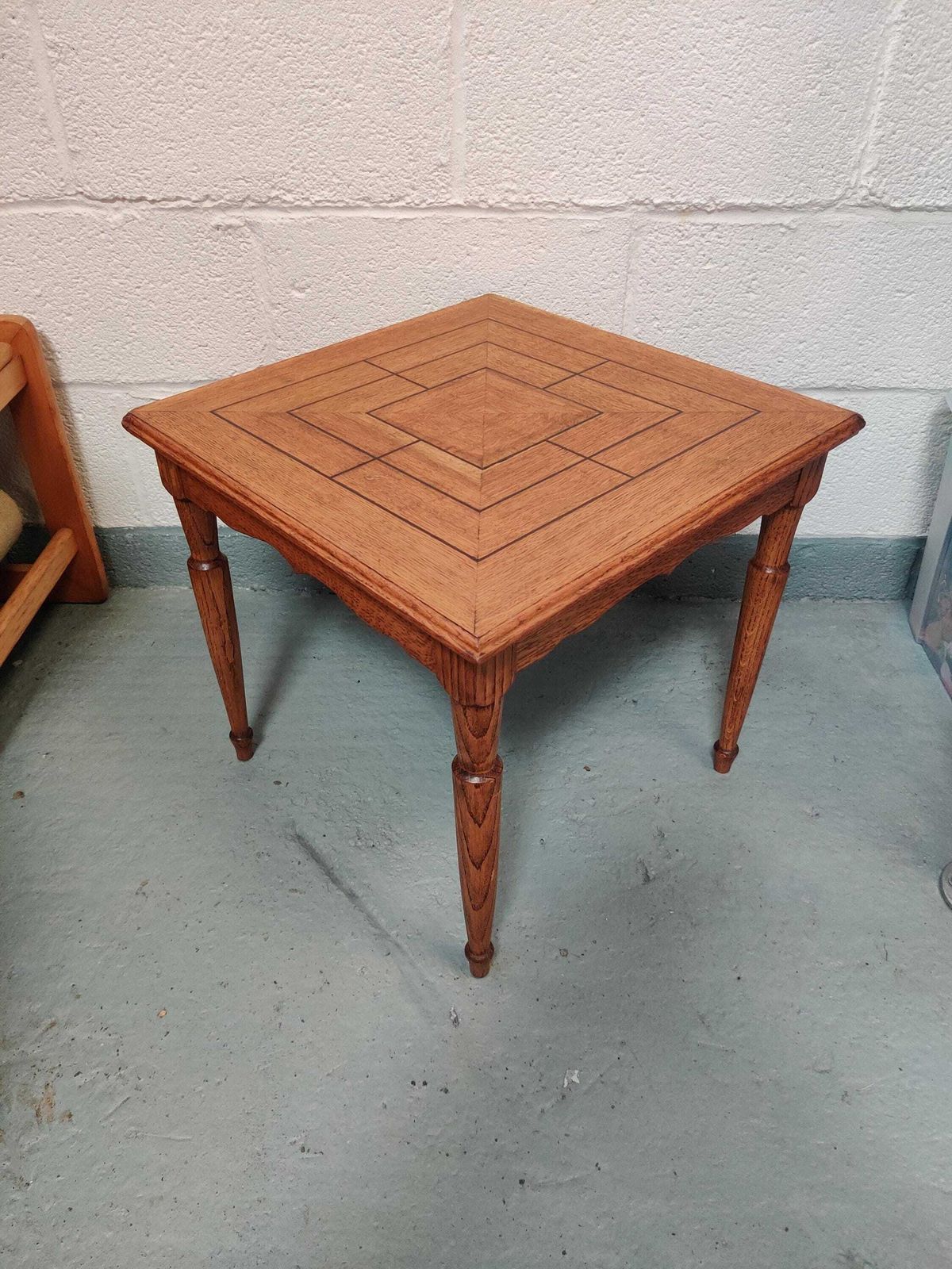 Vintage Arts And Crafts, Nine Mens Morris Light Oak Games Table, Merels, Cotswold School. photo furniture