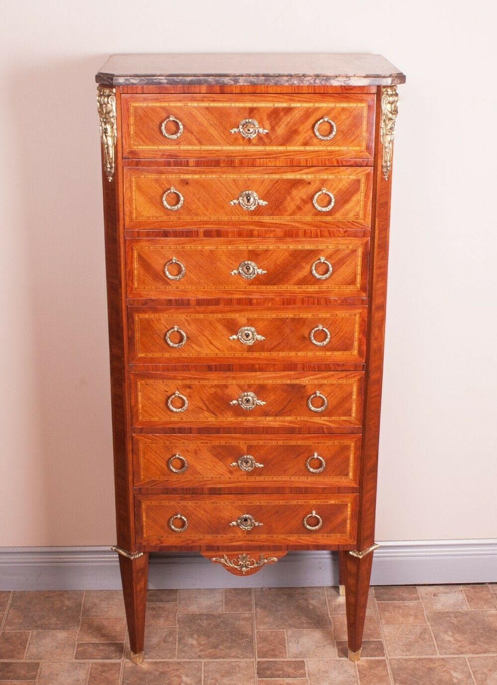 Nicely Proportioned French Semainier Chest Of Drawers