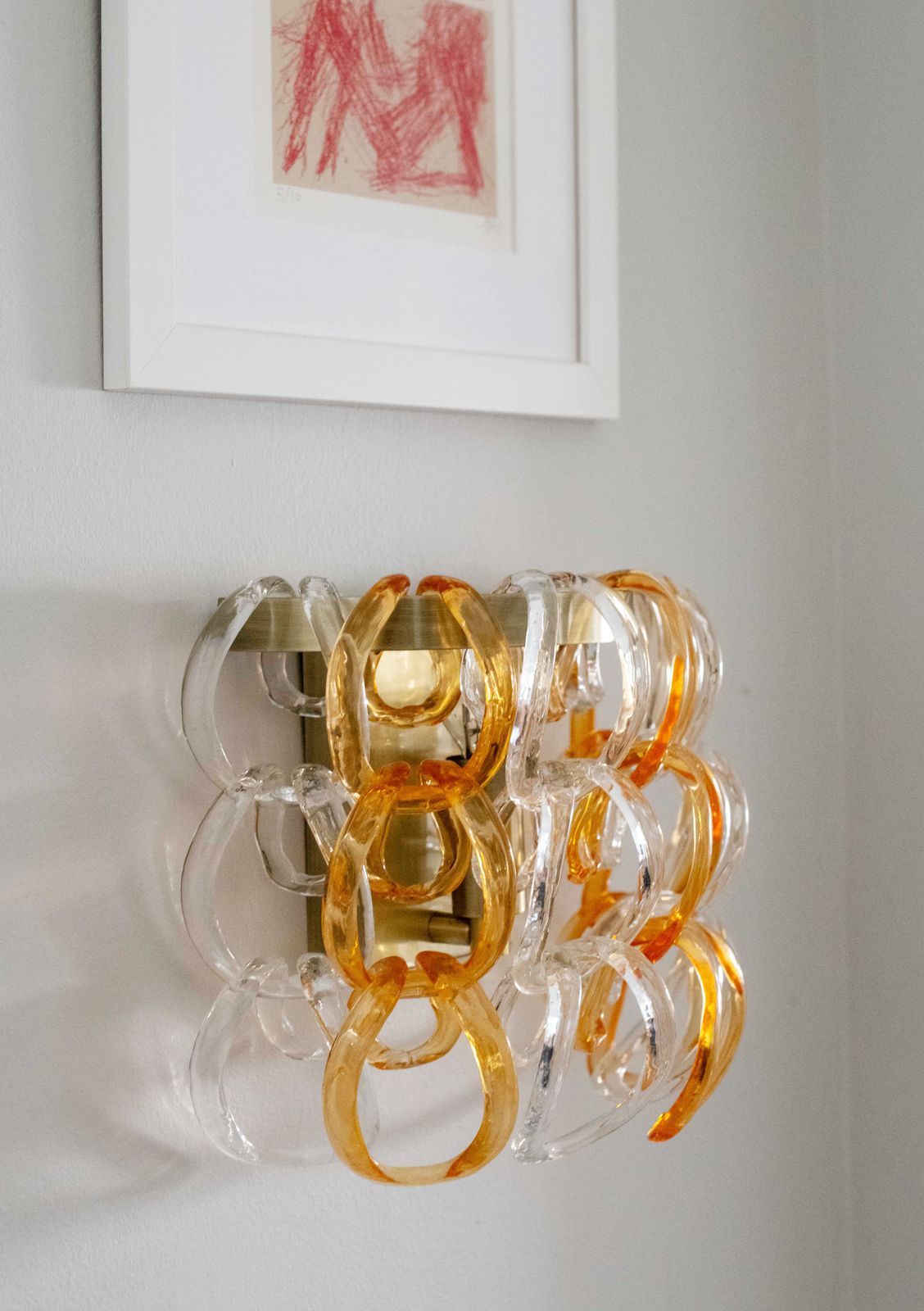 Fabulous Murano Glass Wall Light With Hand Made Glass Pieces Originally Commissioned By Bvlgar. photo furniture